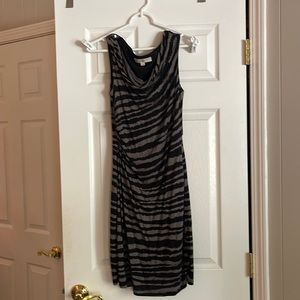 Ruched animal print dress